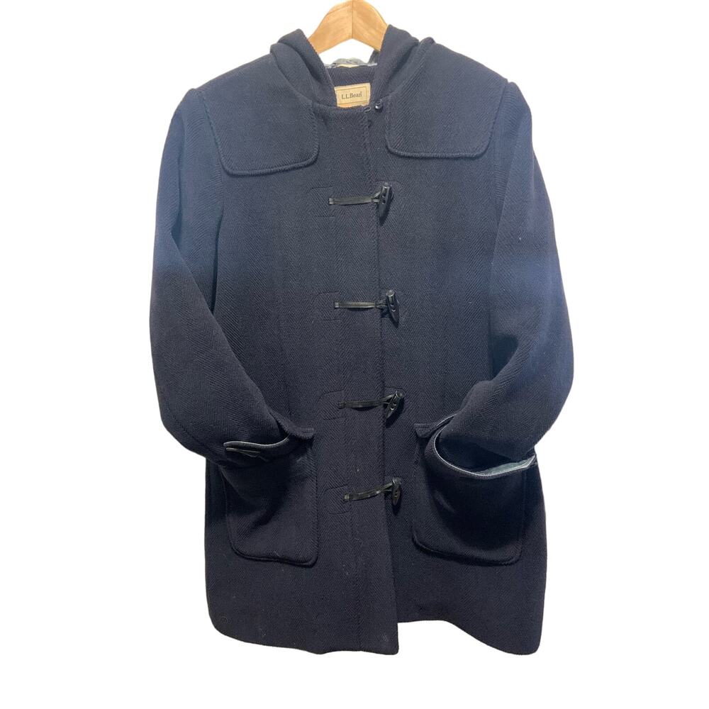 L. L. Bean navy blue peacoat vintage jacket toggle buttons women’s sz S